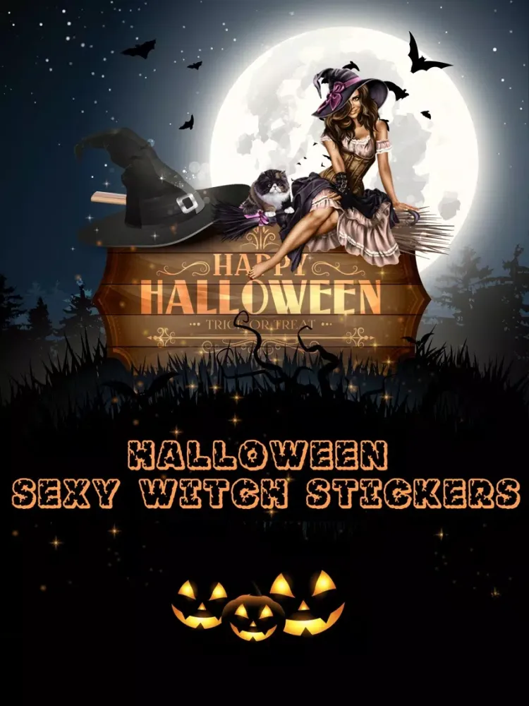 Capturas de tela do Halloween Sexy Witch Stickers iPad 