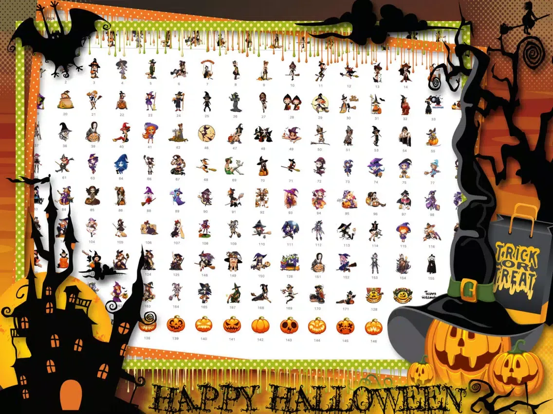 Capturas de tela do Halloween Sexy Witch Stickers iPad 