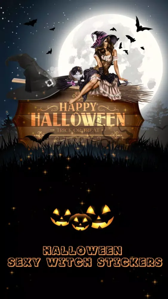 Capturas de tela do Halloween Sexy Witch Stickers