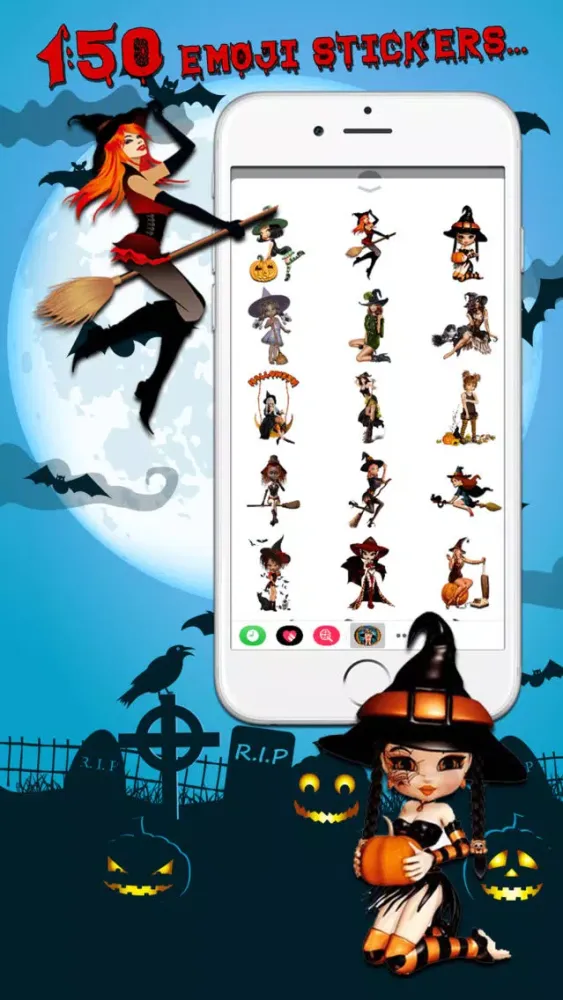 Capturas de tela do Halloween Sexy Witch Stickers