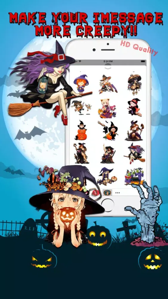 Capturas de tela do Halloween Sexy Witch Stickers