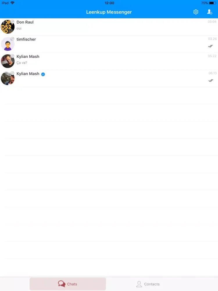 Leenkup Messenger iPad  Screenshots