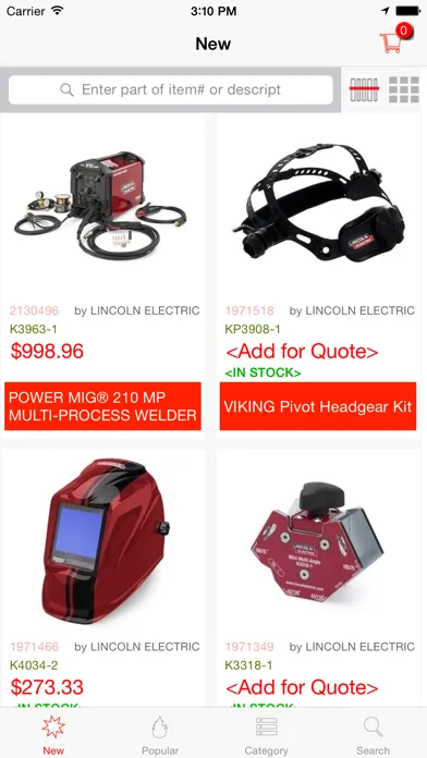 Tangkapan skrin Lincoln Electric