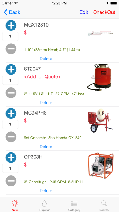 Lee’s Tools for Multiquip Screenshots