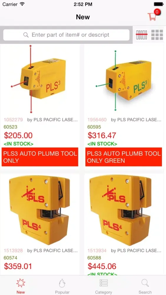Tangkapan skrin Pacific Laser Systems