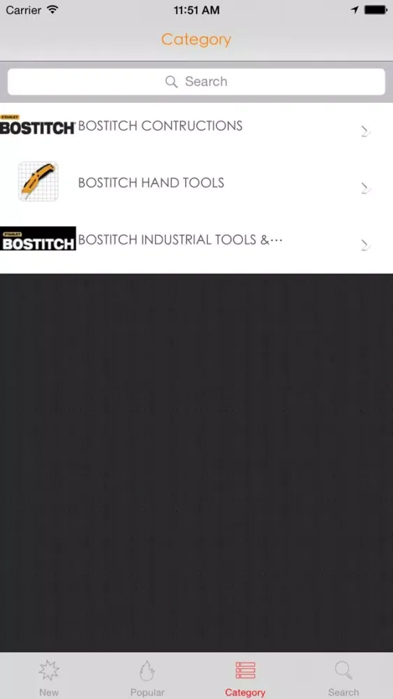 Tangkapan skrin Bostitch Tools