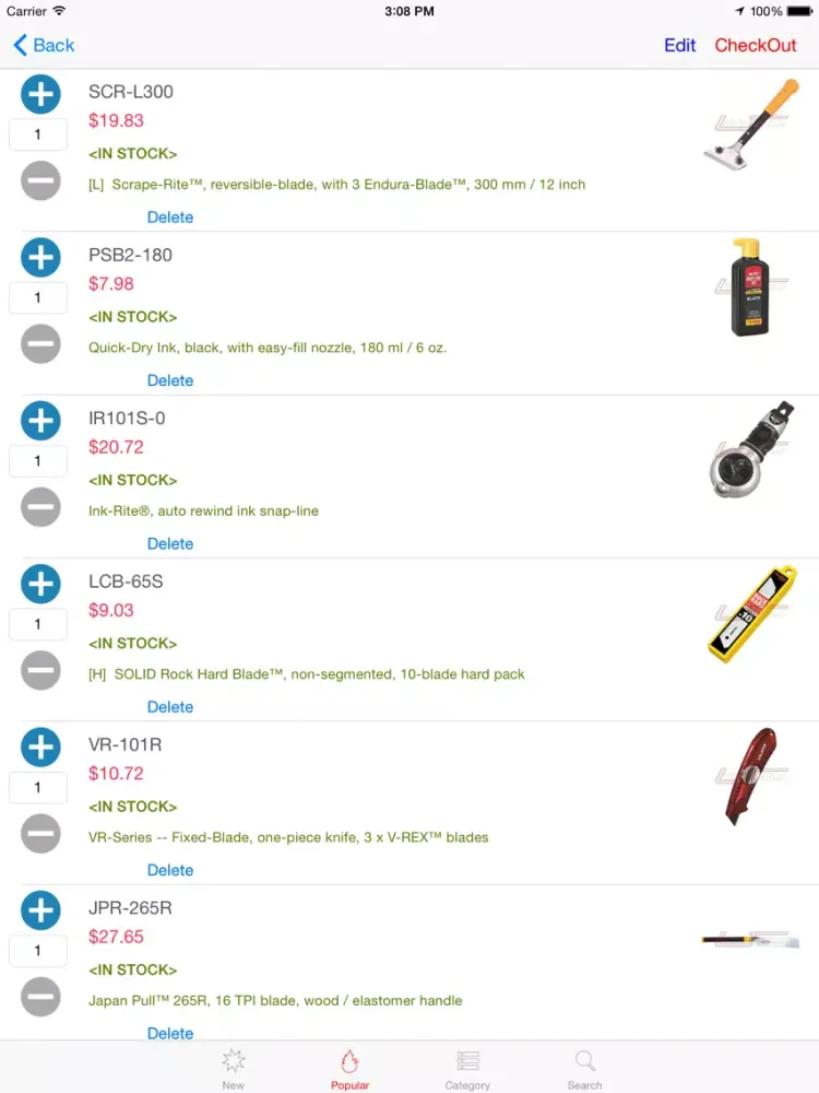 ภาพหน้าจอของ Tajima Tool iPad 