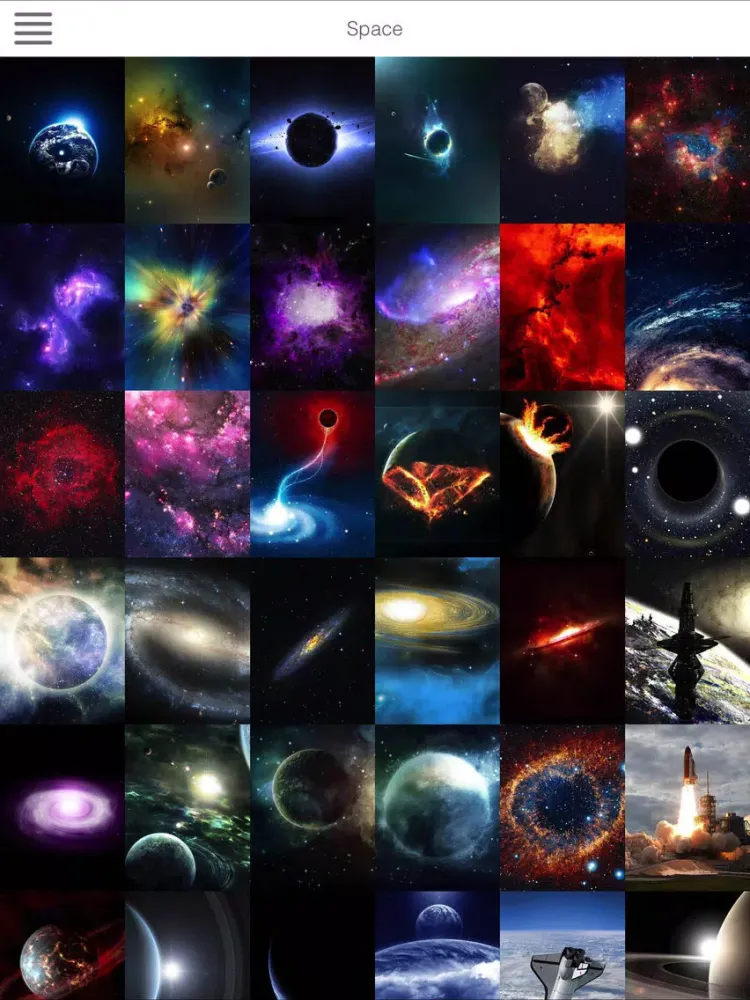 Screenshot di Wallpapers for Space & Galaxy Backgrounds Free iPad 