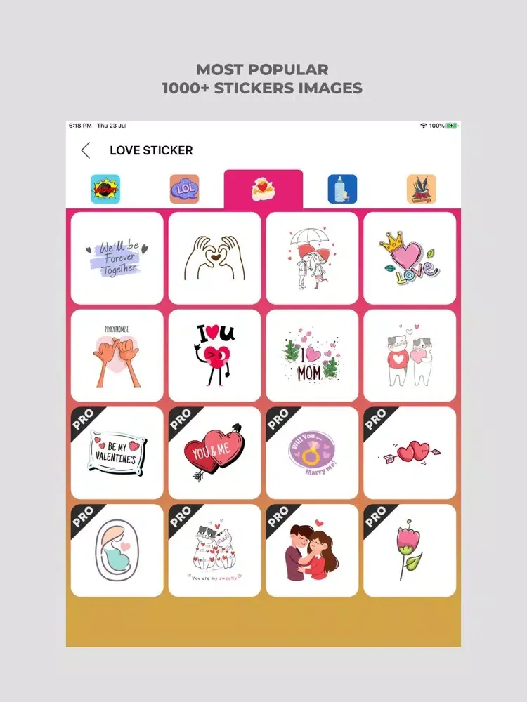 PopArt Sticker - Comic Sticker iPad  سکرین شاٹس