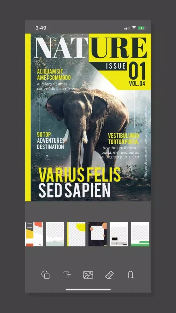 Capturas de tela do Magazine Mockup Design Maker