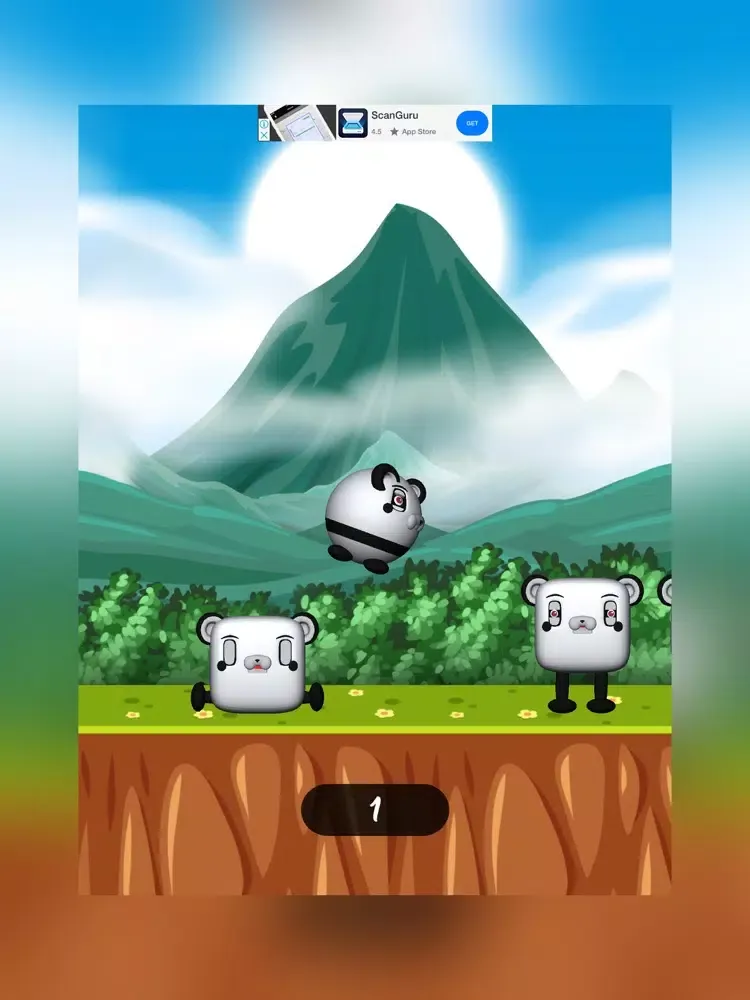 Funny Panda Jumping iPad 應用截圖