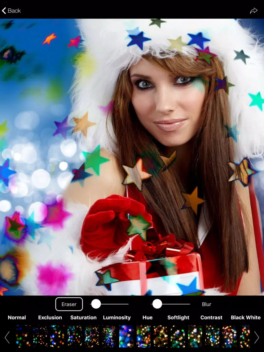 Christmas Star Bokeh Photo Effects Studio iPad 应用截图