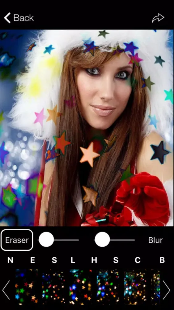 Christmas Star Bokeh Photo Effects Studio स्क्रीनशॉट