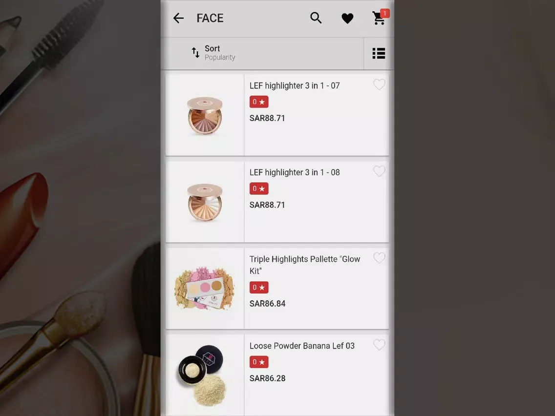 LEF Cosmetics iPad  Screenshots