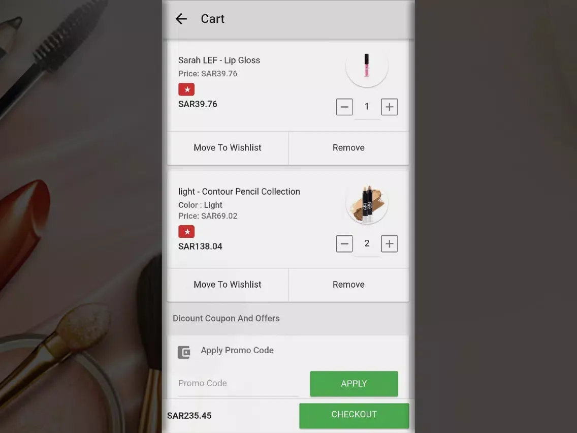 LEF Cosmetics iPad  Screenshots