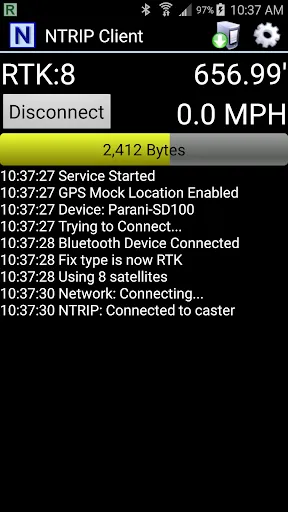 Lefebure NTRIP Client Screenshots