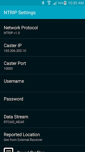 Lefebure NTRIP Client Screenshots