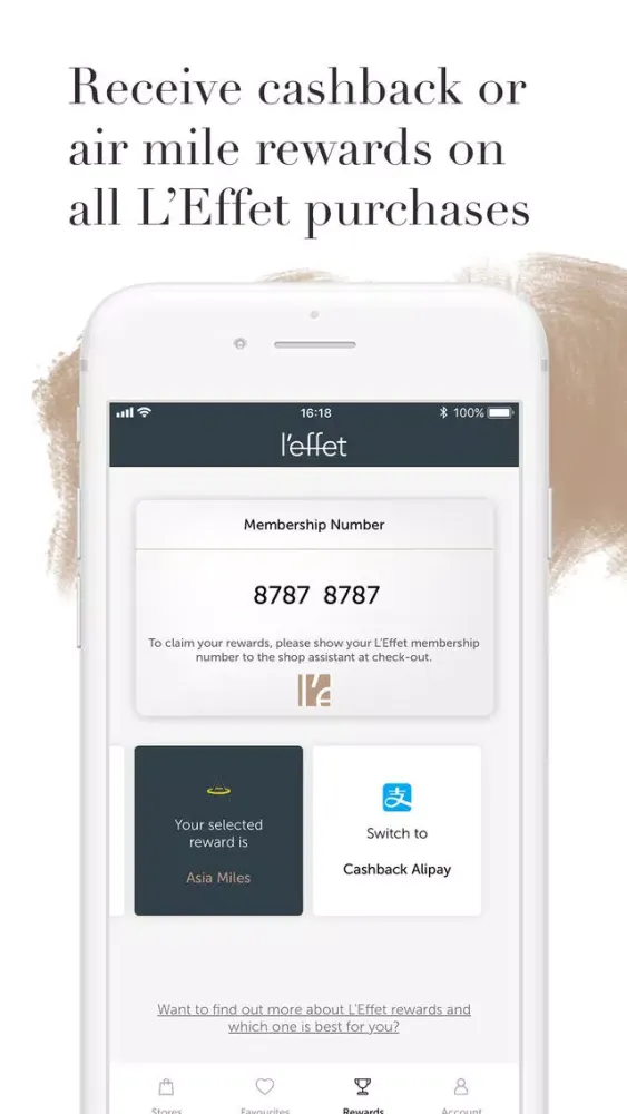 Tangkapan layar L'Effet Shopping Rewards