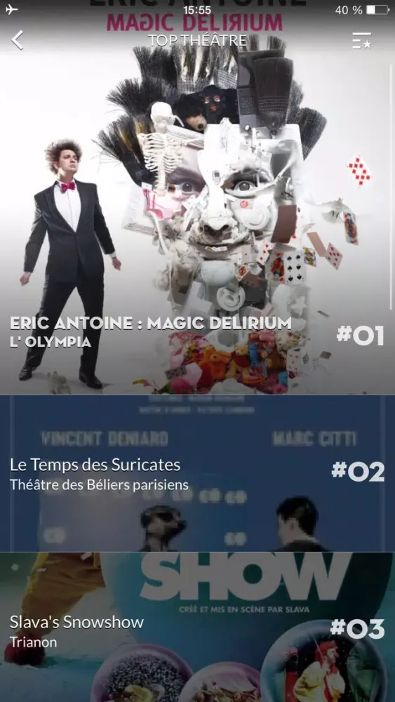 Captures d'écran de Figaroscope : où sortir à Paris ?