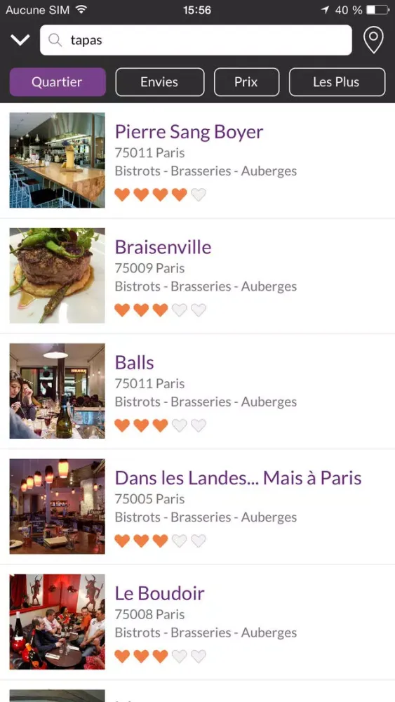 Captures d'écran de Figaroscope : où sortir à Paris ?