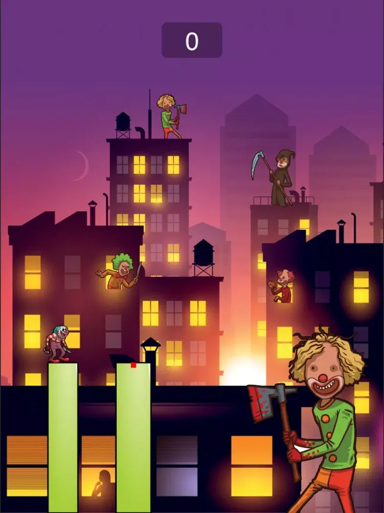 Zrzuty ekranu Killer Clown Games - Chase & Swipe Clowns Buster iPad 