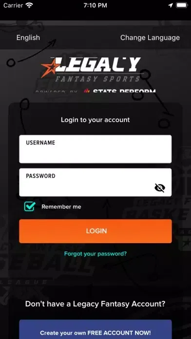 ภาพหน้าจอของ Legacy Fantasy Sports