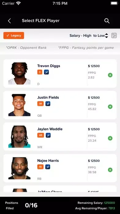 ภาพหน้าจอของ Legacy Fantasy Sports