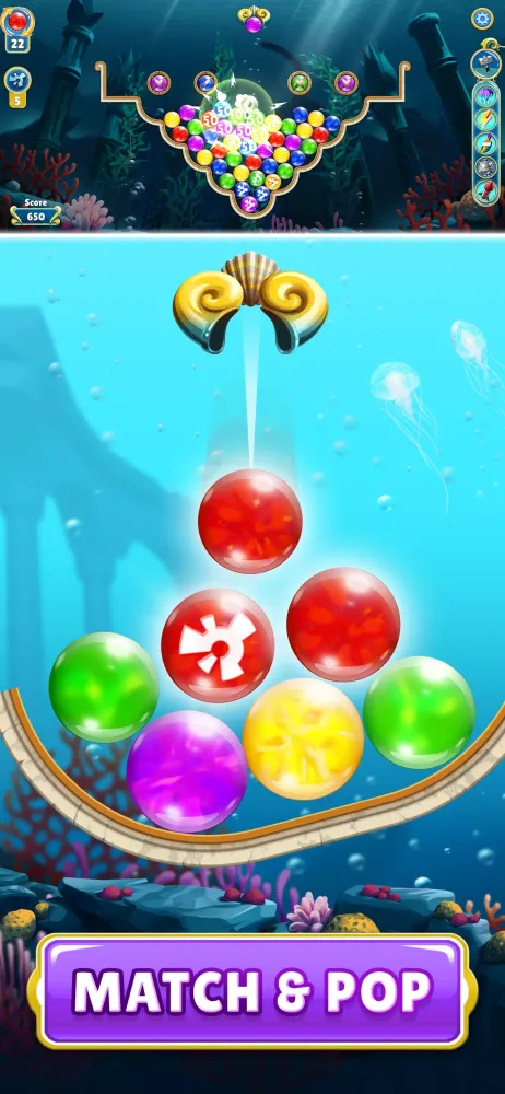 Ảnh chụp màn hình của Pearls of Atlantis Match & Pop