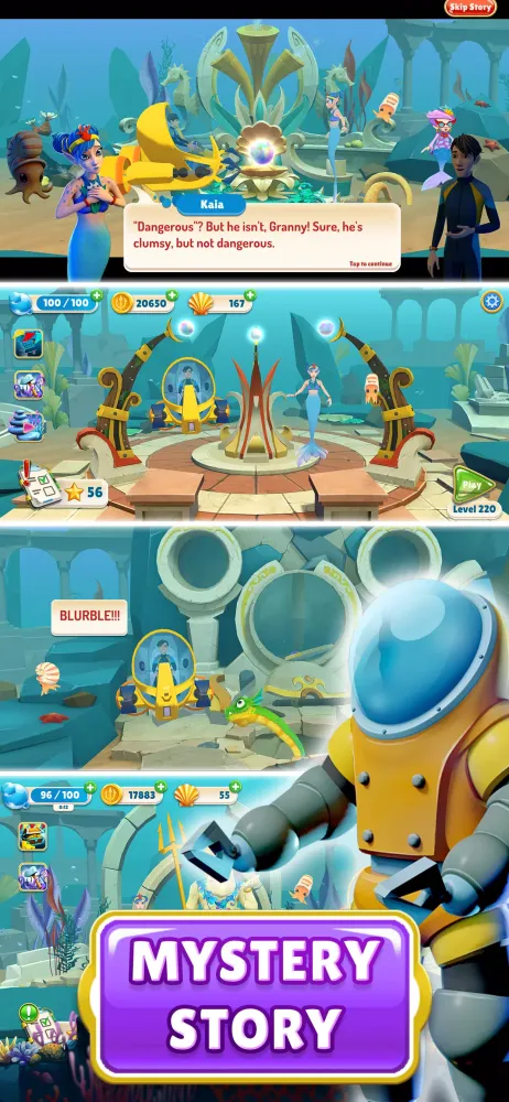 Ảnh chụp màn hình của Pearls of Atlantis Match & Pop