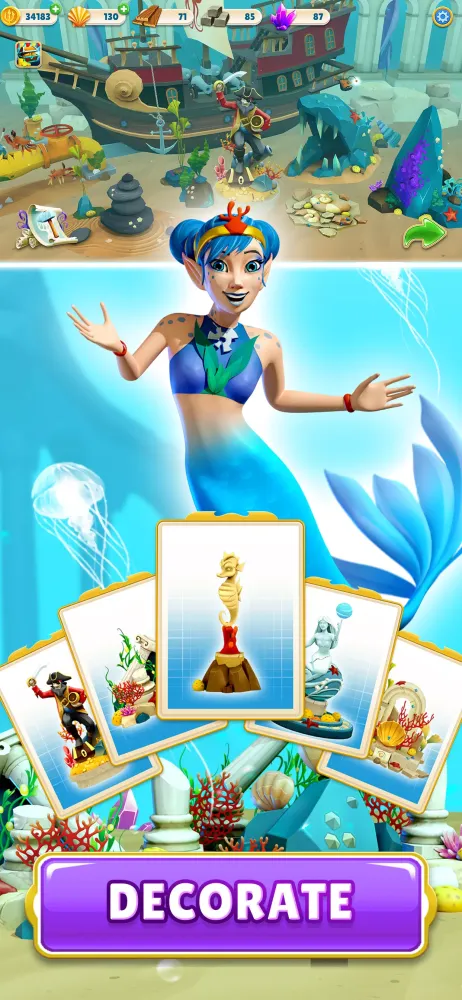 Ảnh chụp màn hình của Pearls of Atlantis Match & Pop