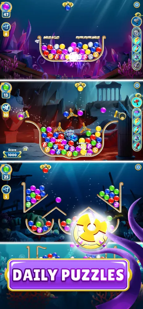 Ảnh chụp màn hình của Pearls of Atlantis Match & Pop