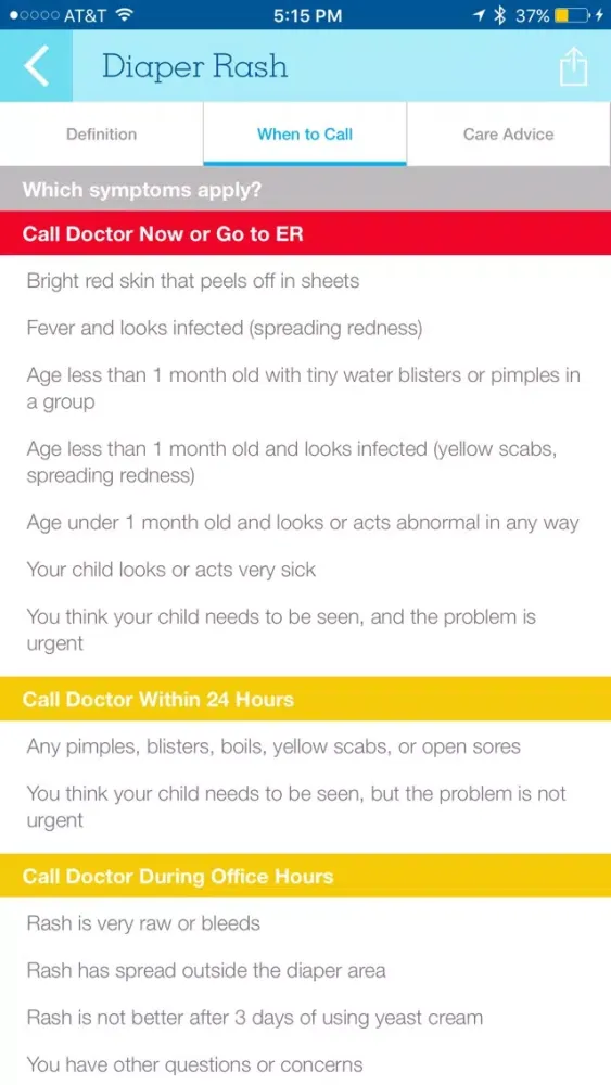 Tangkapan layar Legacy Health Consumer App