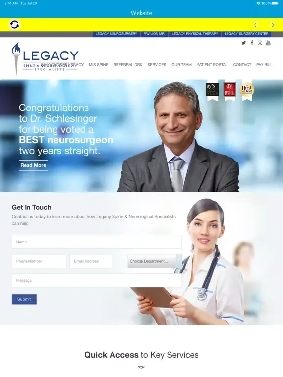 Legacy Spine and Neuro iPad  Ekran Görüntüleri