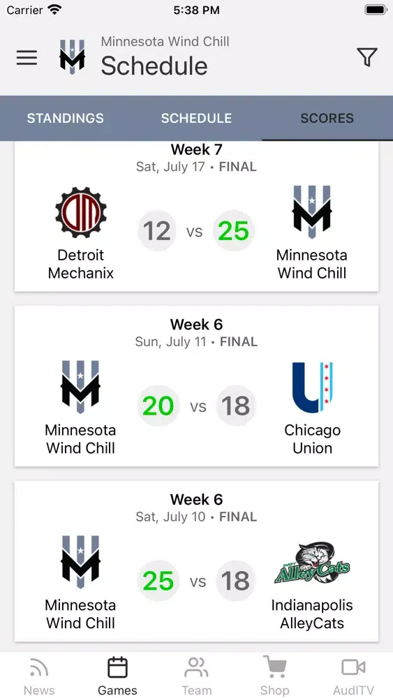 Tangkapan skrin Minnesota Wind Chill