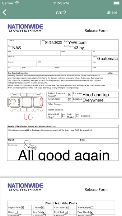 Ảnh chụp màn hình của NAS PDF Form