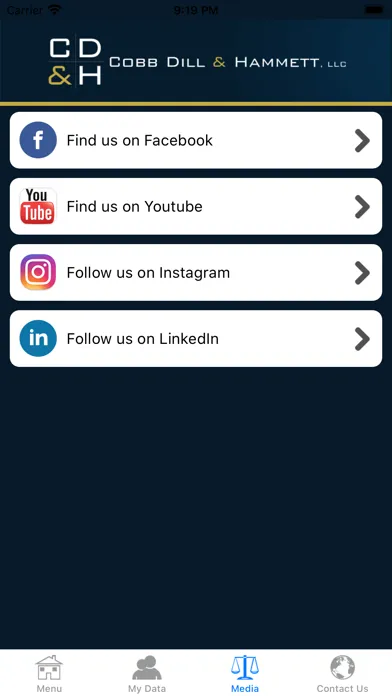 Captures d'écran de Cobb, Dill & Hammett Law App