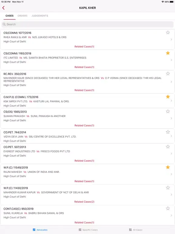 LegalAstra HC - high court app iPad  Screenshots