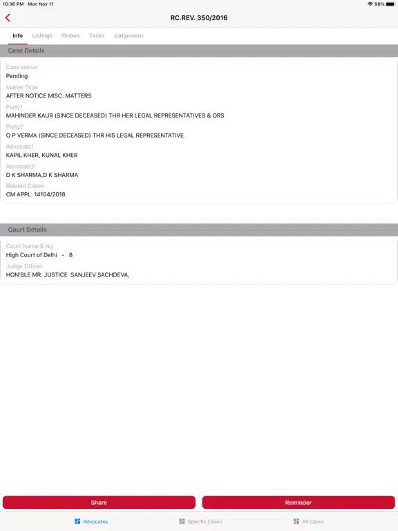 LegalAstra HC - high court app iPad  Screenshots