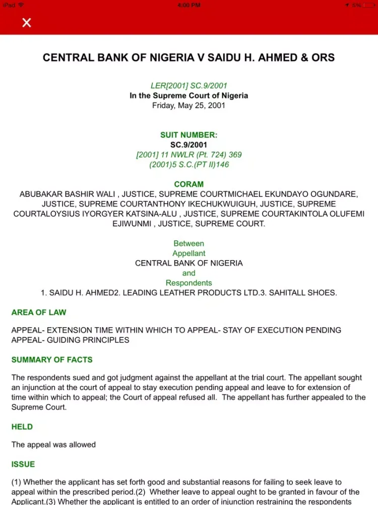 Legalpedia SMI iPad 應用截圖