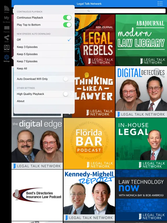 ภาพหน้าจอของ Legal Talk Network iPad 