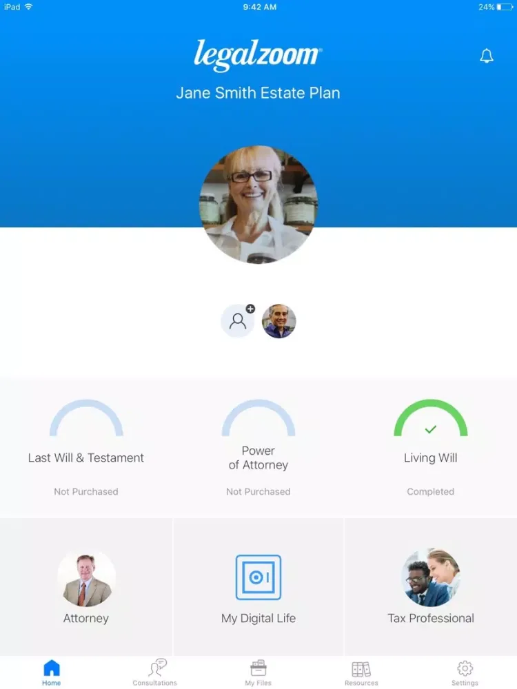 LegalZoom Estate Planning iPad  स्क्रीनशॉट