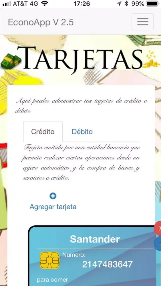 Captures d'écran de EconoApp - Mis Finanzas