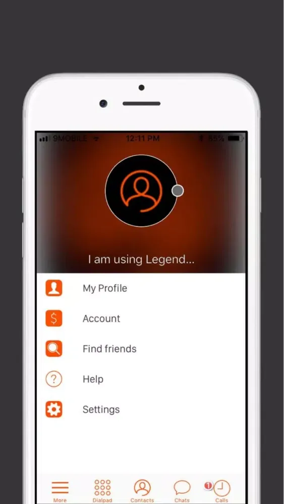Tangkapan layar Legend Call
