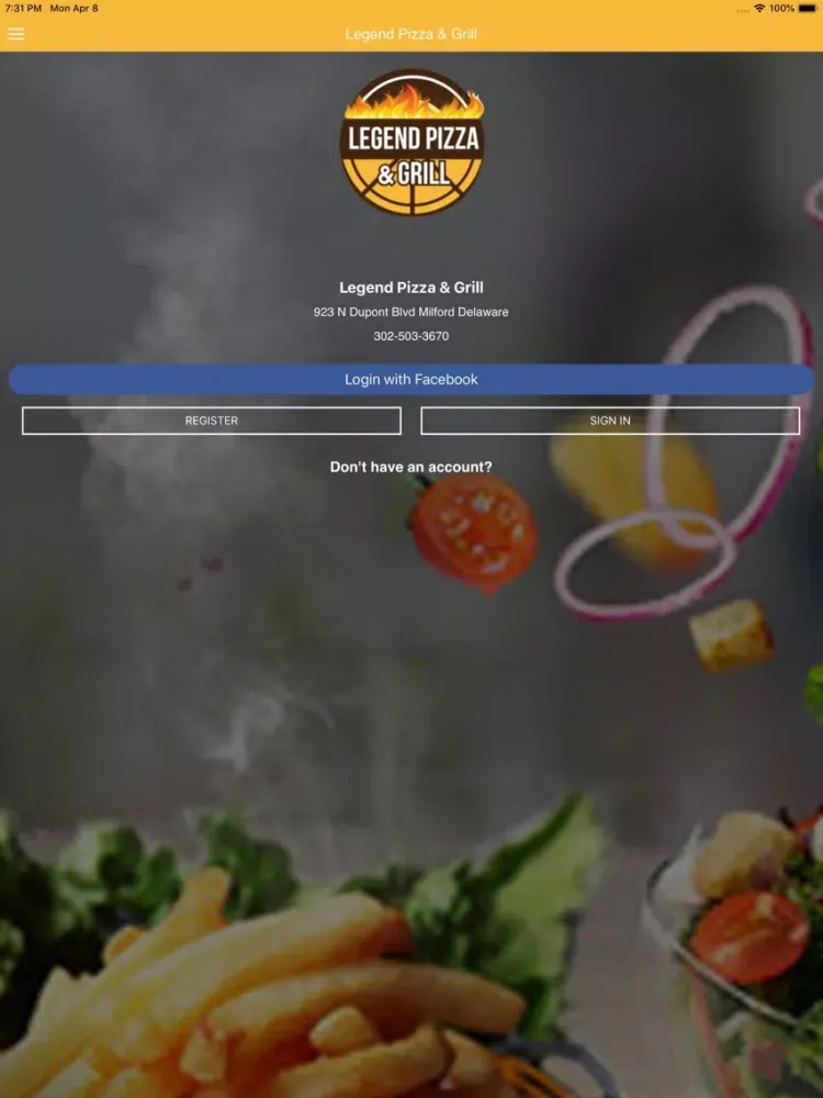 Captures d'écran de Legend Pizza Milford iPad 