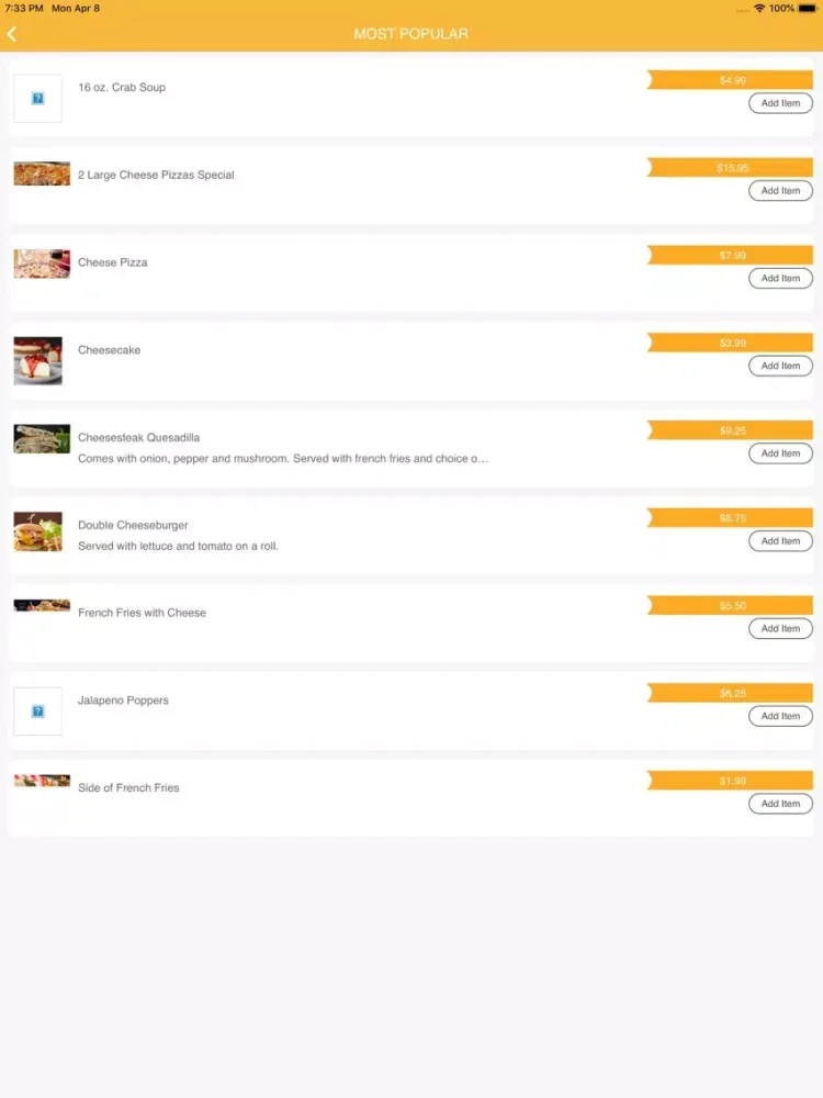 Captures d'écran de Legend Pizza Milford iPad 