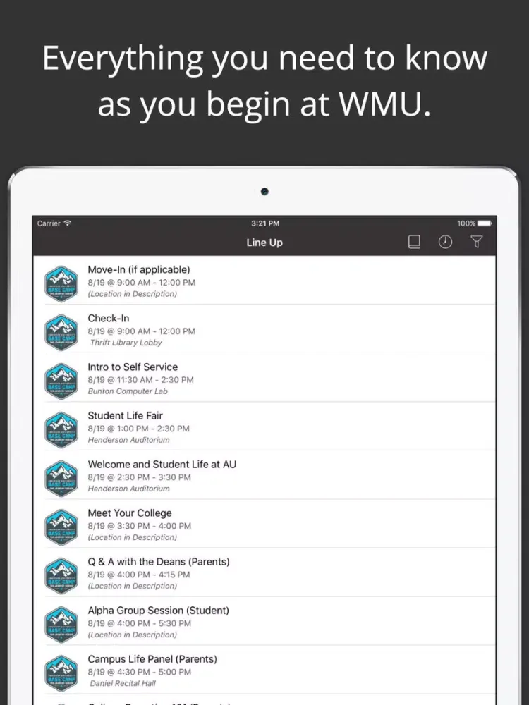 Anderson University Events iPad  Ekran Görüntüleri