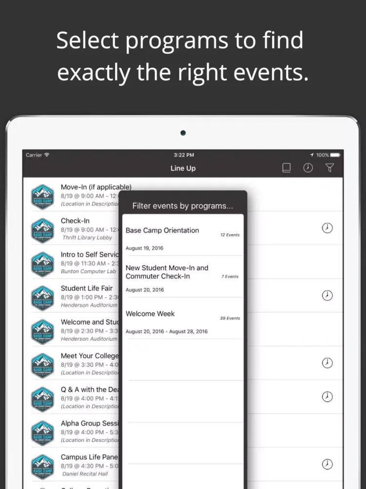 Anderson University Events iPad  Ekran Görüntüleri