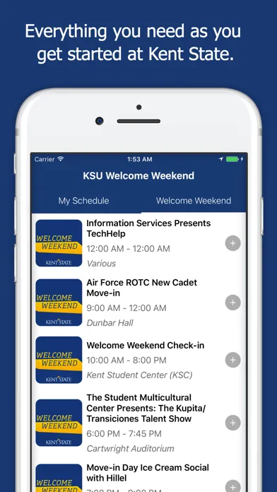 Kent State Welcome Weekend 스크린샷
