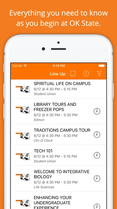 Oklahoma State New Student Orientation and Enrollment 스크린샷