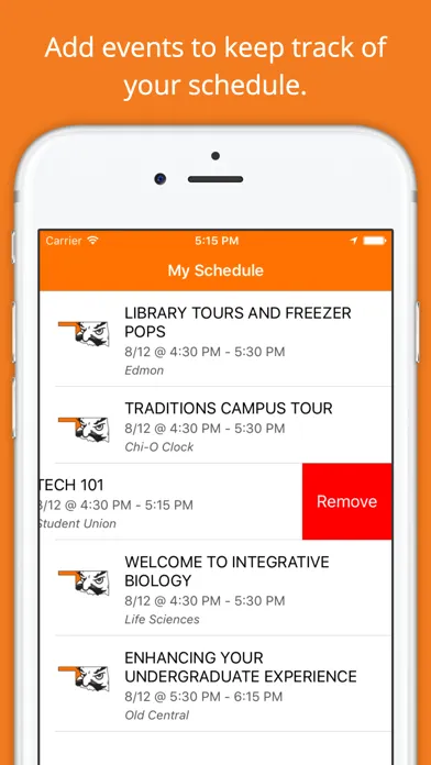 Oklahoma State New Student Orientation and Enrollment 스크린샷